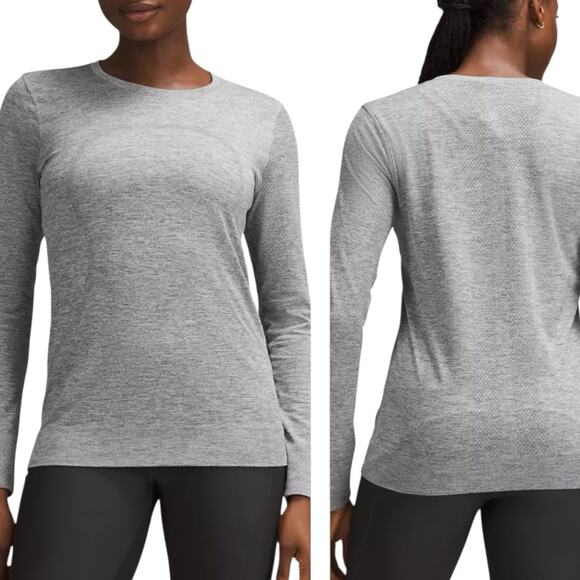 Lululemon Swiftly Relaxed Long-Sleeve Shirt Women’s Size 10 Space Gray Athletic - Picture 1 of 7